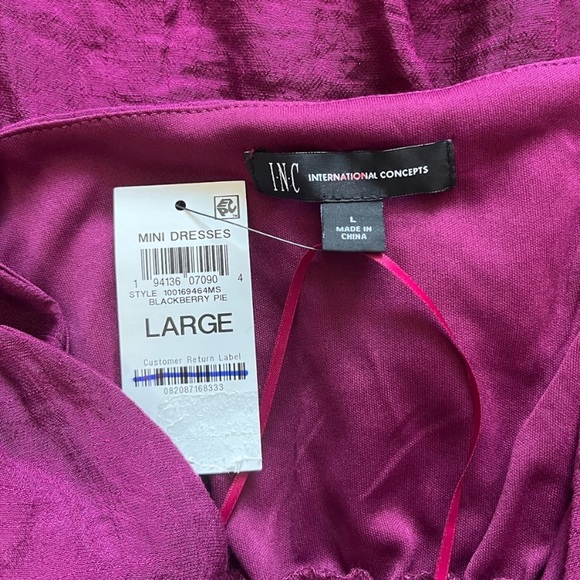 INC International Concepts Fit and Flair Mini Dress NWT Size Large - Picture 6 of 8